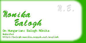 monika balogh business card